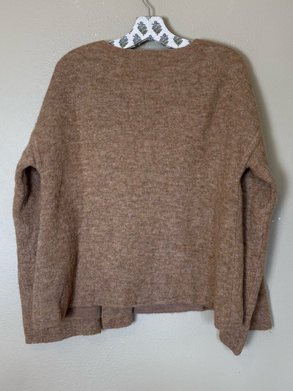 J. Crew Collection Tan Wool Alpaca Sweater Jacket Size Medium - Picture 4 of 6
